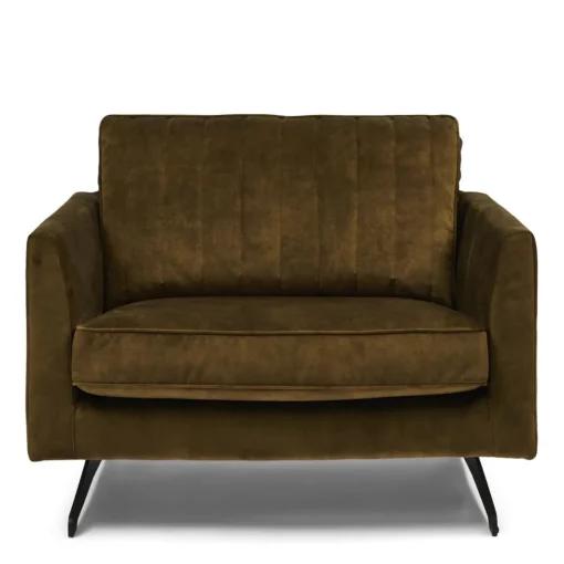Fauteuil The Camille, Peat Moss, Velvet