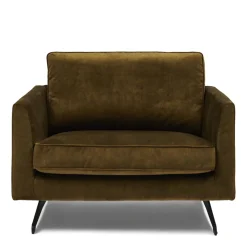 Fauteuil The Camille, Peat Moss, Velvet