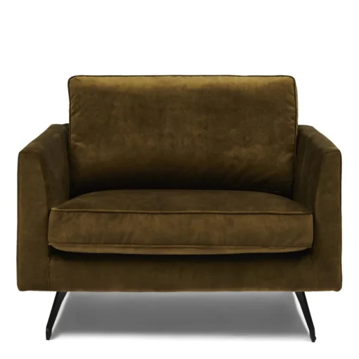 Fauteuil The Camille, Peat Moss, Velvet