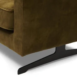 Fauteuil The Camille, Peat Moss, Velvet