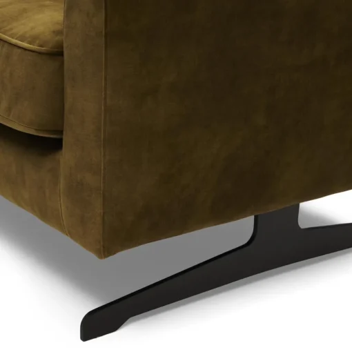 Fauteuil The Camille, Peat Moss, Velvet