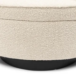 Fauteuil The Countess Swivel, White Sand, Bouclé