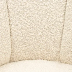 Fauteuil The Countess Swivel, White Sand, Bouclé