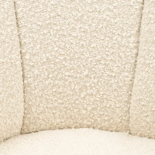 Fauteuil The Countess Swivel, White Sand, Bouclé