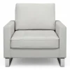 Fauteuil West Houston, Ash Grey, Washed Cotton
