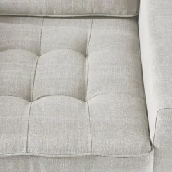 Fauteuil West Houston, Ash Grey, Washed Cotton