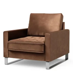 Fauteuil West Houston, Chocolate, Velvet