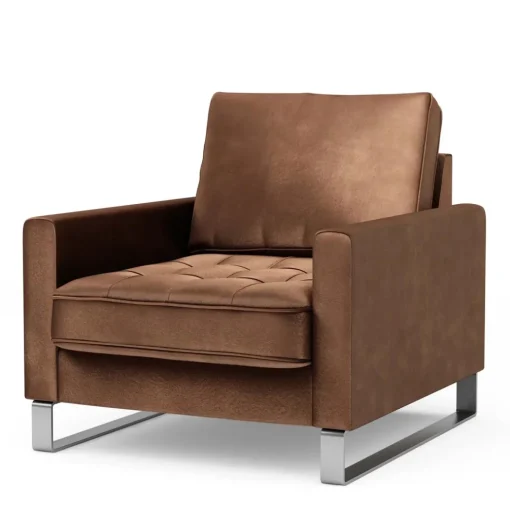 Fauteuil West Houston, Chocolate, Velvet