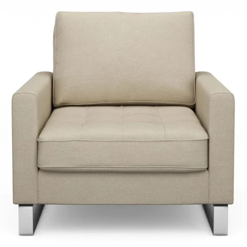 Fauteuil West Houston, Flanders Flax, Oxford Weave