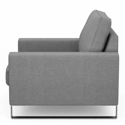 Fauteuil West Houston, Grey, Washed Cotton