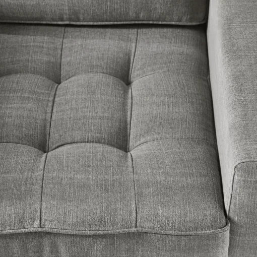 Fauteuil West Houston, Grey, Washed Cotton