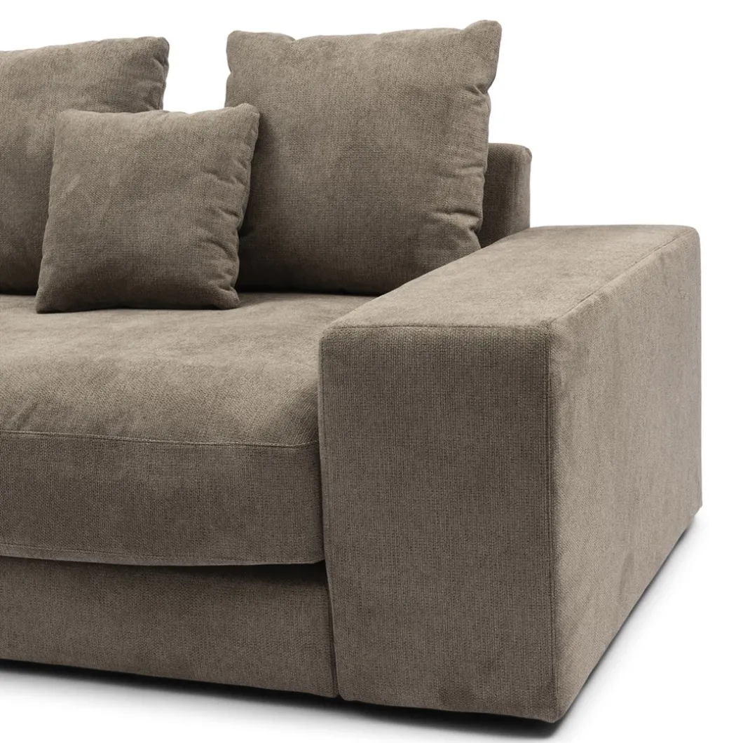 Hoekbank Rechts Vail, Warm Taupe, Chenille Jacquard Vogue