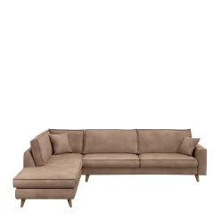 Kendall Corner Sofa Right, velvet, golden beige