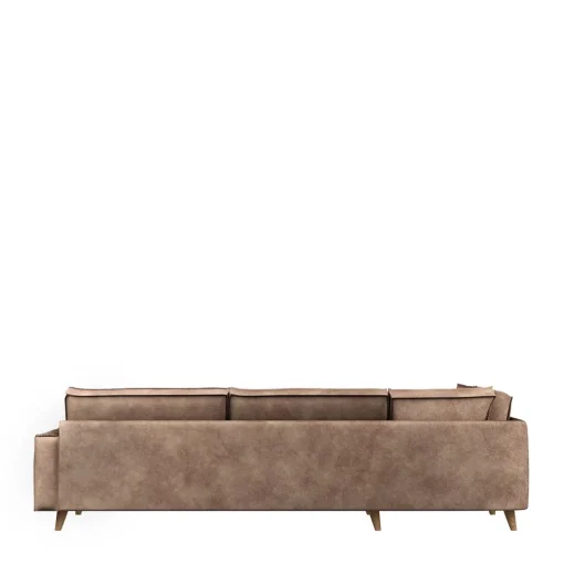 Kendall Corner Sofa Right, velvet, golden beige