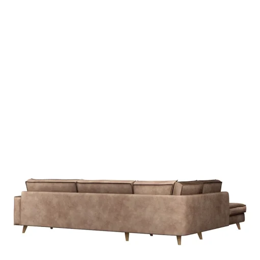 Kendall Corner Sofa Right, velvet, golden beige