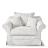 Loveseat Bond Street, Alaskan White, Oxford Weave