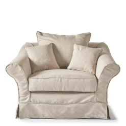 Loveseat Bond Street, Flanders Flax, Oxford Weave