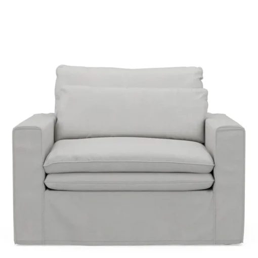 Loveseat Continental, Ash Grey, Washed Cotton