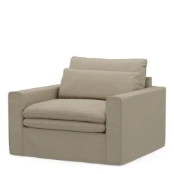 Loveseat Continental, Flanders Flax, Oxford Weave