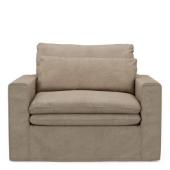 Loveseat Continental, Natural, Washed Cotton