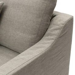 Loveseat Giovanni, Stone, Washed Cotton