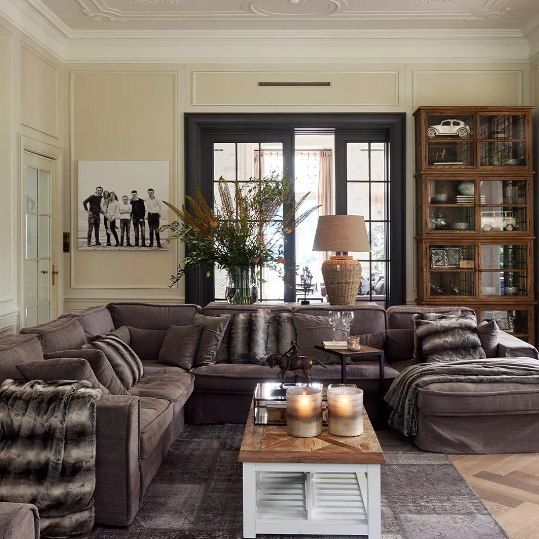 Metropolis Center, washed cotton, ash grey