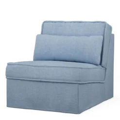 Metropolis Center, washed cotton, ice blue