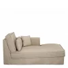 Metropolis Chaise Longue Right, washed cotton, natural