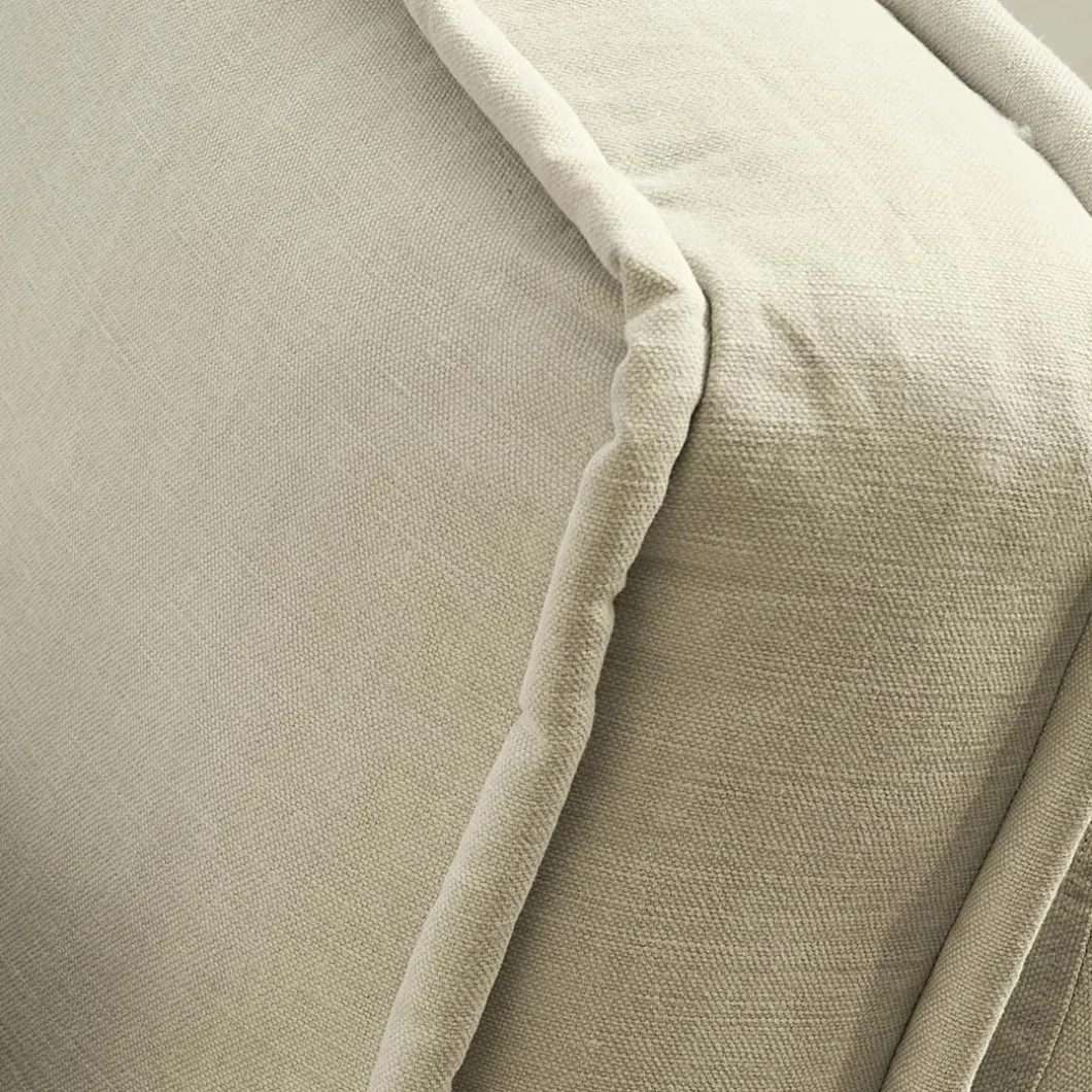 Metropolis Chaise Longue Left, washed cotton, ash grey