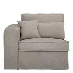 Metropolis Corner Arm Left, washed cotton, stone