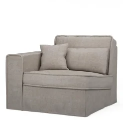 Metropolis Corner Arm Left, washed cotton, stone