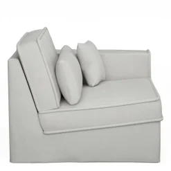 Metropolis Corner Arm Right, washed cotton, ash grey