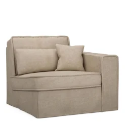 Metropolis Corner Arm Right, washed cotton, natural