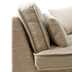 Metropolis Corner Arm Right, washed cotton, natural