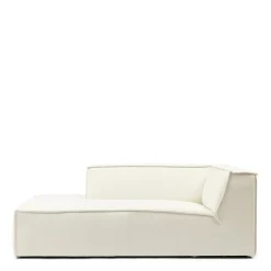 Modulaire Bank Chaise Longue Links The Jagger, Sparkling White, Copperfield Weave