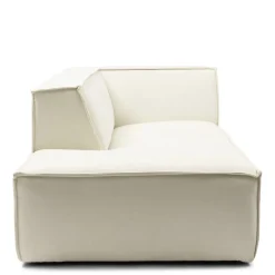 Modulaire Bank Chaise Longue Links The Jagger, Sparkling White, Copperfield Weave