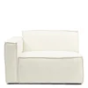 Modulaire Bank Hoek Links The Jagger, Sparkling White, Copperfield Weave