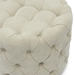 Poef Opera, Antique White, Rich Tweed