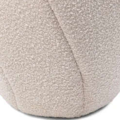 Poef Perruche, White Sand, Bouclé