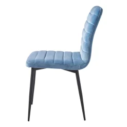 Rockefeller Dining Chair, velvet, ice blue