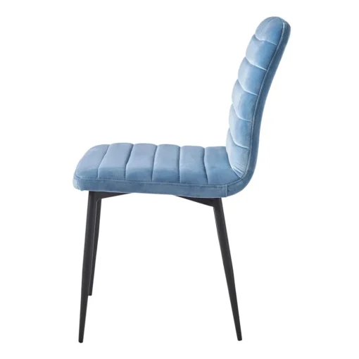 Rockefeller Dining Chair, velvet, ice blue