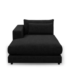 Stephen Chaise Longue Left, bouclé, black swan