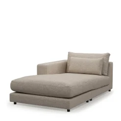 Stephen Chaise Longue Left, bouclé, desert