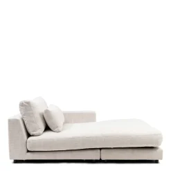 Stephen Chaise Longue Right, rich tweed, antique white