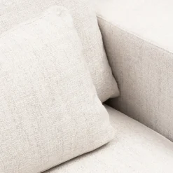 Stephen Chaise Longue Right, rich tweed, antique white