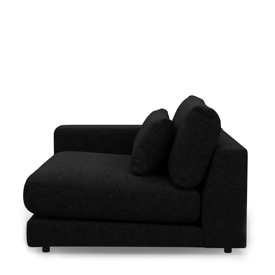 Stephen Corner Arm Left, bouclé, black swan