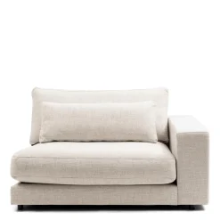 Stephen Corner Arm Right, rich tweed, antique white