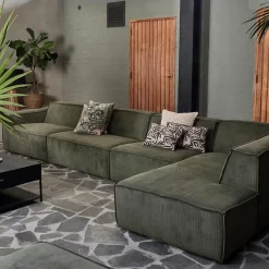 The Jagger Center 125 cm, english rib, moss green