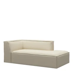 The Jagger Chaise Longue Right, oxford weave, flanders flax