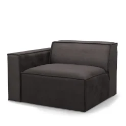 The Jagger Corner Left, scottish suede, noir